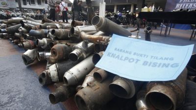 Polresta Bogor Tertibkan Kendaraan Knalpot Bising