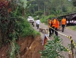 Jalan Alternatif Bogor – Cianjur Putus Akibat Pergerakan Tanah