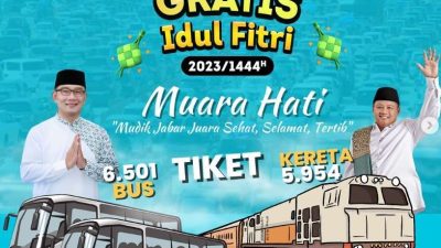 6.500 Tiket Bus dan 5.954 Tiket Kereta Api Gratis Disiapkan Pemdaprov Jawa Barat Untuk Mudik Gratis
