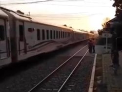 PJL Jl. Laswi Selamatkan Pejalan Kaki yang Hampir Tertabrak Kereta