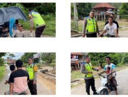 Polsek Kikim Barat Tegur Secara Simpatik Pelanggar Lalu Lintas