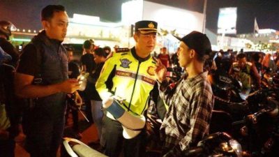 Puluhan Sepeda Motor Dengan Knalpot Bising di Razia