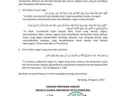 MUI Imbau Seluruh Masyarakat Muslim Kota Bandung Berdoa Untuk Keberkahan Turun Hujan