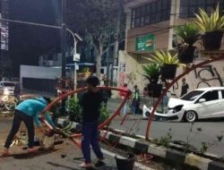 Kecelakaan Tunggal di Jalan Raya RE Martadinata Sukabumi